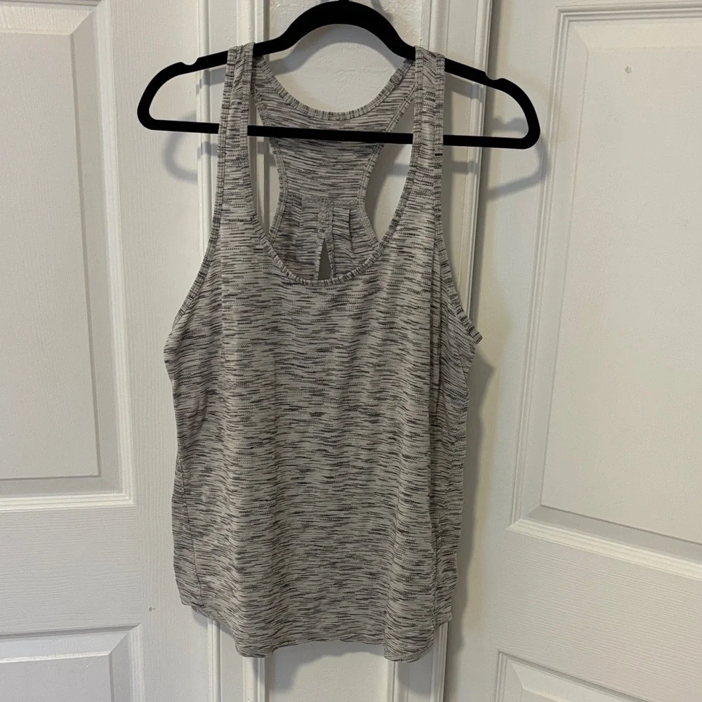 Lululemon yoga Singlet tank Gray white Running Top exercise sleeveless Athletic